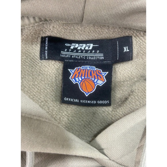 Pro Standard New York Knicks Cropped Hoodie Luxury Athletic Collection XL Cream - Picture 5 of 8